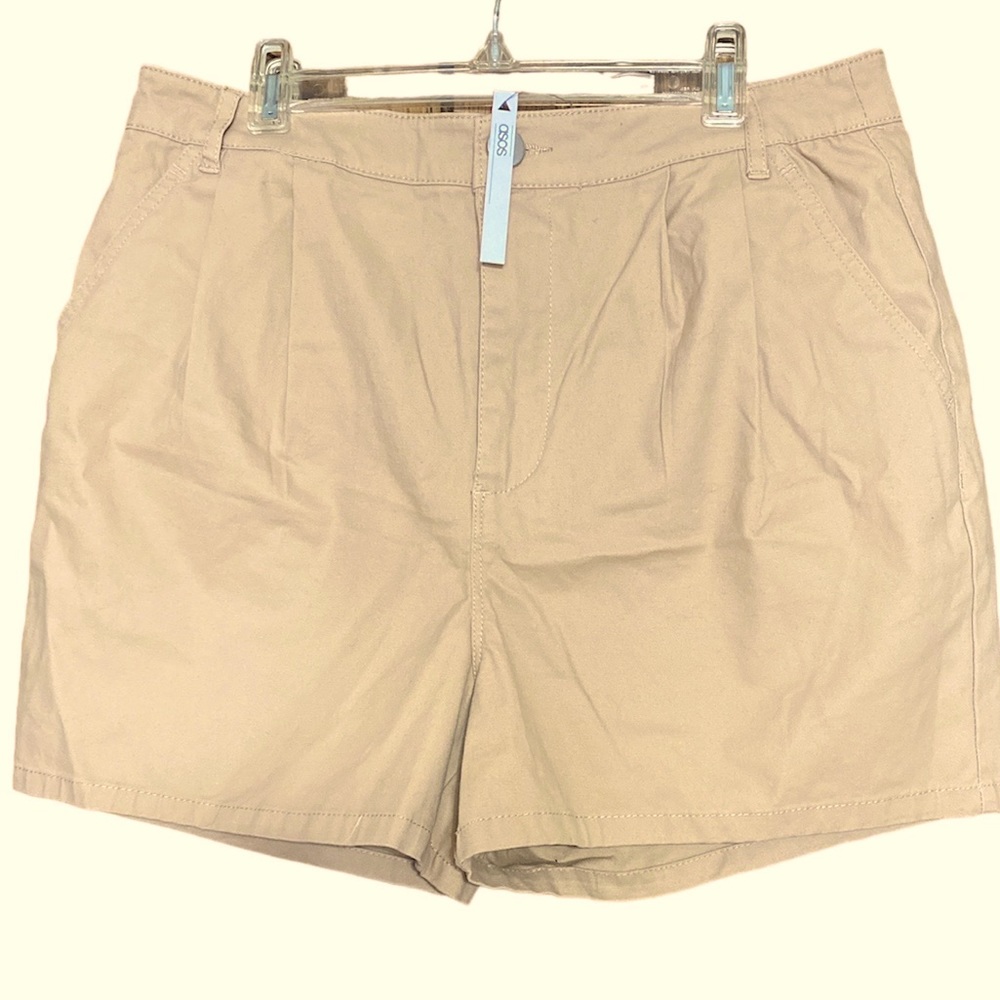 NWT ASOS High Waisted Khaki Shorts